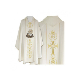 Chasuble brodée de saint Padre Pio