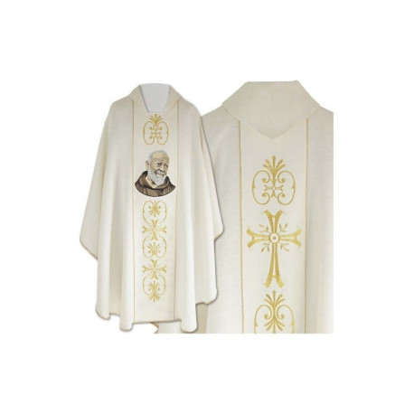 Chasuble brodée de saint Padre Pio