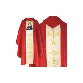 Chasuble brodée à l'effigie de Sainte-Lucie