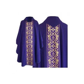 Chasuble gothique, tissu uni, violet (58)