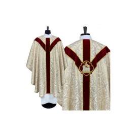 Chasuble de Pâques brodée - application de l'Agneau de Dieu