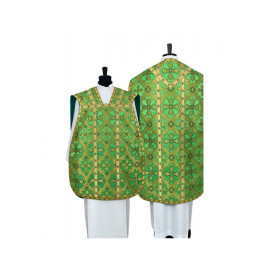 Chasuble romaine verte - tissu de soie (25)