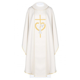Chasuble de mariage brodée - (H)