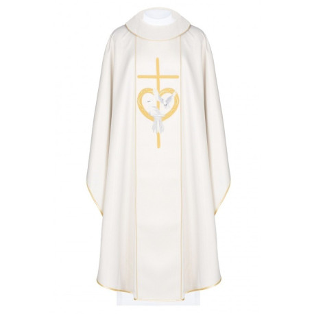 Chasuble de mariage brodée - (H)