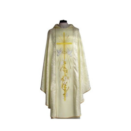Chasuble de mariage - couleur rosette crème