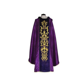 Chasuble brodée, damas - ornement (1)