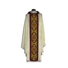 Chasuble en jacquard brodé, damassé - ornement (5)
