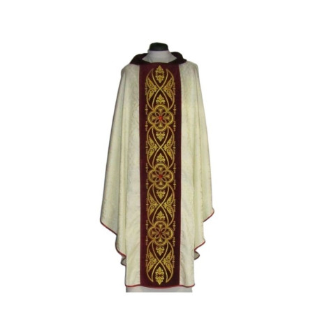 Chasuble en jacquard brodé, damassé - ornement (5)