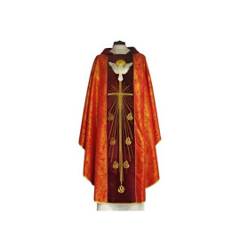 Chasuble brodée du Saint-Esprit - velours (6)