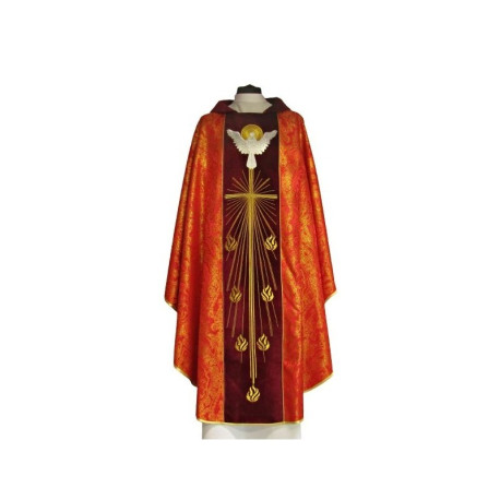 Chasuble brodée du Saint-Esprit - velours (6)
