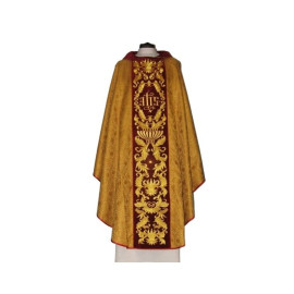 Chasuble brodée, jacquard - ceinture en velours (7)