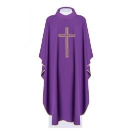 Chasuble brodée Croix - couleurs liturgiques (43)