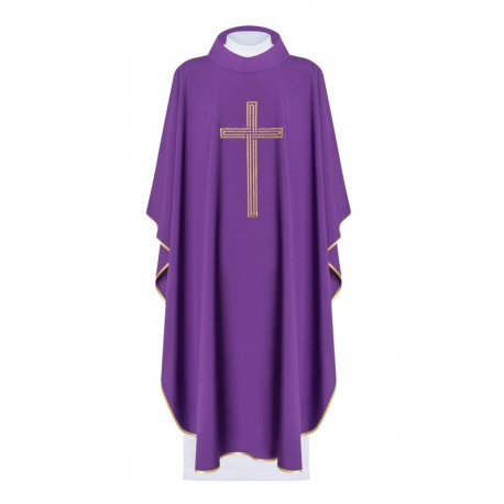 Chasuble brodée Croix - couleurs liturgiques (43)