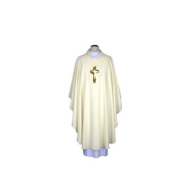 Chasuble brodée écru - Croix (78)