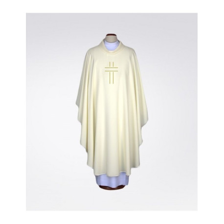 Chasuble brodée écru - Croix (69)