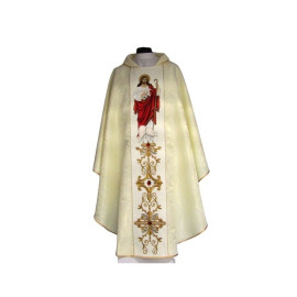 Chasuble brodée du Bon Pasteur, rosette