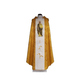 Chasuble brodée à l'effigie de saint Joseph - rosette (8)