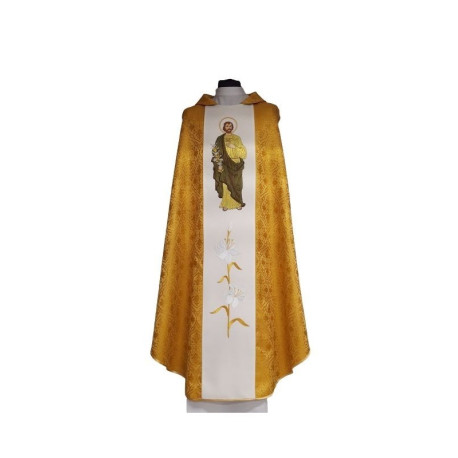 Chasuble brodée à l'effigie de saint Joseph - rosette (8)