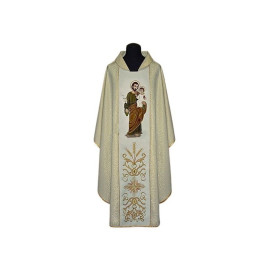 Chasuble brodée à l'effigie de saint Joseph (10)