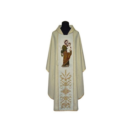 Chasuble brodée à l'effigie de saint Joseph (10)