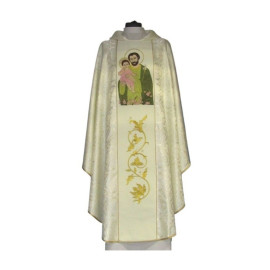 Chasuble avec l'image de saint Joseph (rosette)
