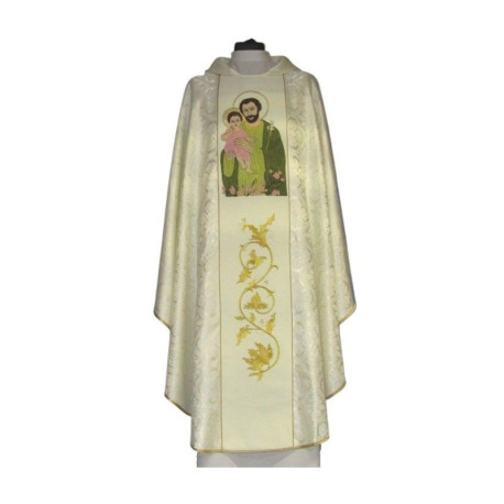 Chasuble avec l'image de saint Joseph (rosette)