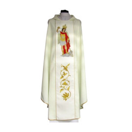 Chasuble brodée - Archange Michel du Gargano (2)