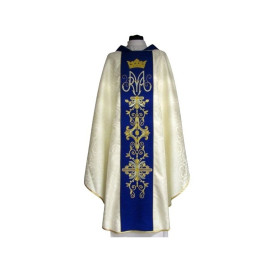 Chasuble mariale brodée - rosette (22)