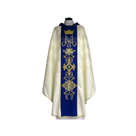 Chasuble mariale brodée - rosette (22)