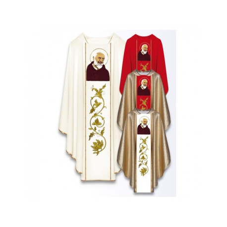 Chasuble avec l'image de saint Padre Pio