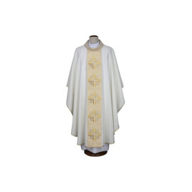 Chasuble écrue avec broderies modernes (16)