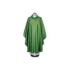 Chasuble verte brodée - croix (18)