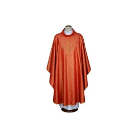 Chasuble brodée rouge - croix (18)