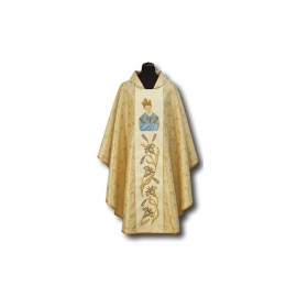 Chasuble brodée Notre-Dame de Lasalette