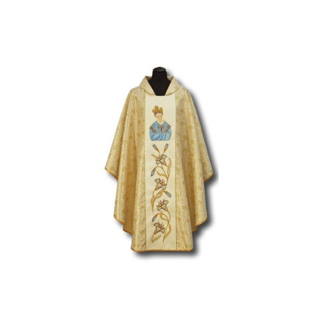 Chasuble brodée Notre-Dame de Lasalette