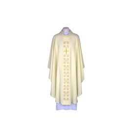 Chasuble brodée écrue - Croix (24)