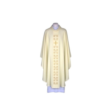 Chasuble brodée écrue - Croix (24)