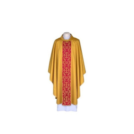 Chasuble brodée or - ceinture tissée (25)