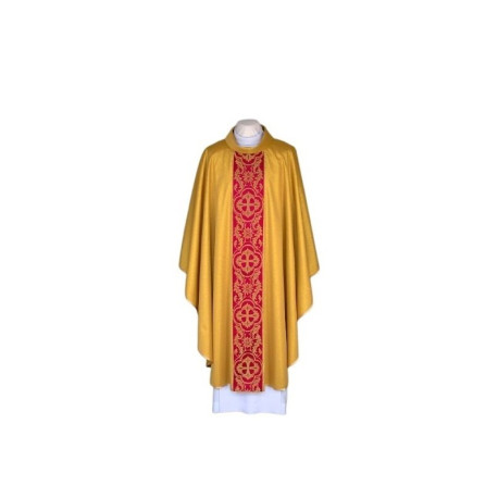 Chasuble brodée or - ceinture tissée (25)
