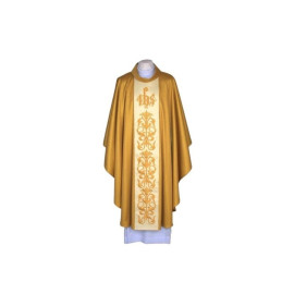 Chasuble brodée en or - IHS (26)