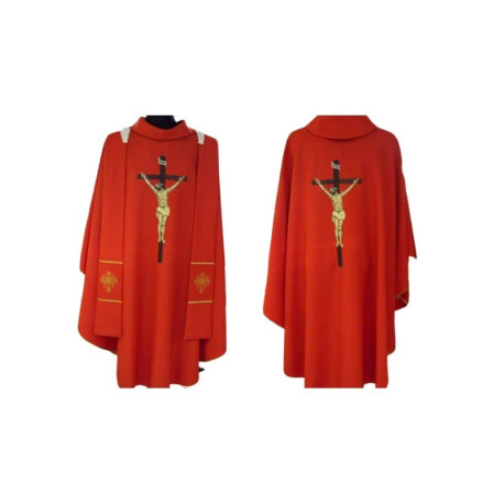 Chasuble brodée Seigneur Jésus en croix - Vendredi saint