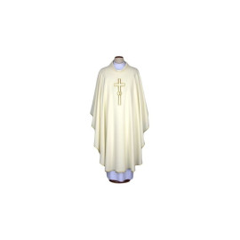 Chasuble brodée symbole du sacrement du mariage - couleur écru