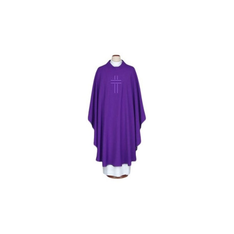 Chasuble brodée violet - Croix (71)