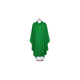 Chasuble brodée verte - Croix (72)