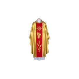 Chasuble dorée avec IHS - ceinture décorative tissée (96)