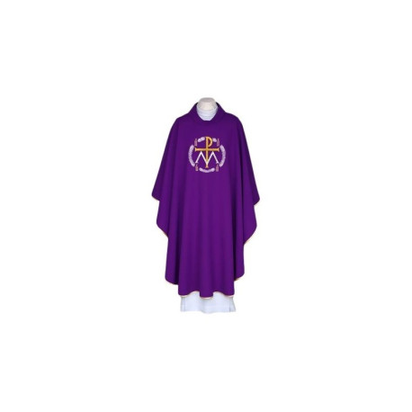 Chasuble violette, ceinture brodée - Avent (122)