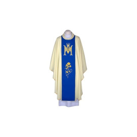 Chasuble mariale, ceinture brodée (129)