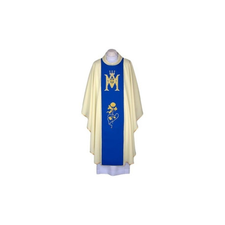 Chasuble mariale, ceinture brodée (129)