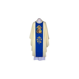Chasuble mariale avec l'image de Notre-Dame du Perpétuel Secours (132)