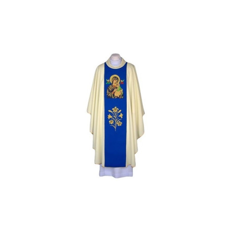 Chasuble mariale avec l'image de Notre-Dame du Perpétuel Secours (132)